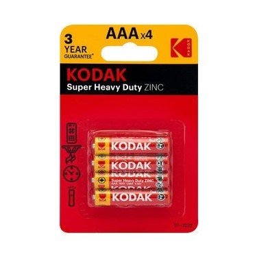 Kodak AAAx4 Super Heavy Duty Zinc