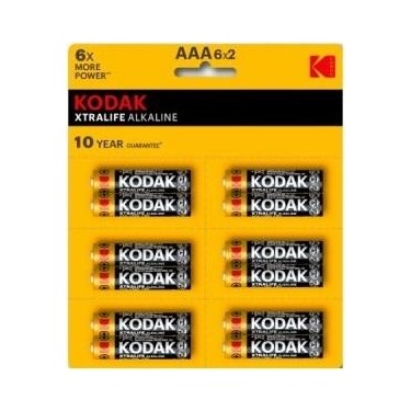Kodak AAA 6x2pk XTralife Alkalin İnce Pil