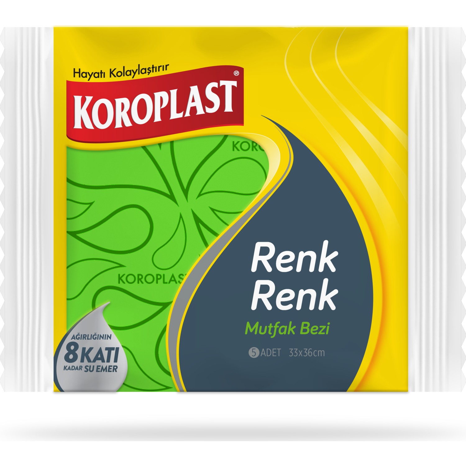 Koroplast Renk Renk Mutfak Bezi 5 Adet