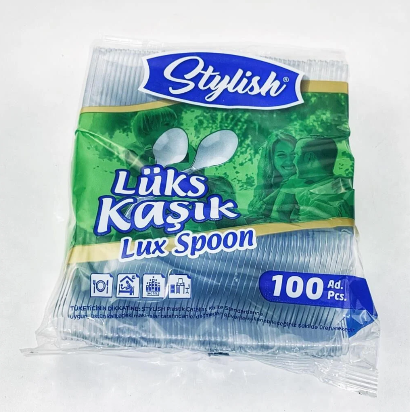 Stylish Plastik Lux Kaşık 100 Adet