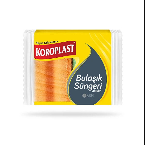 Koroplast Bulaşık Süngeri Oluklu 2 Adet